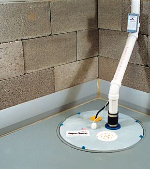 A baseboard basement drain pipe system installed in Stony Plain